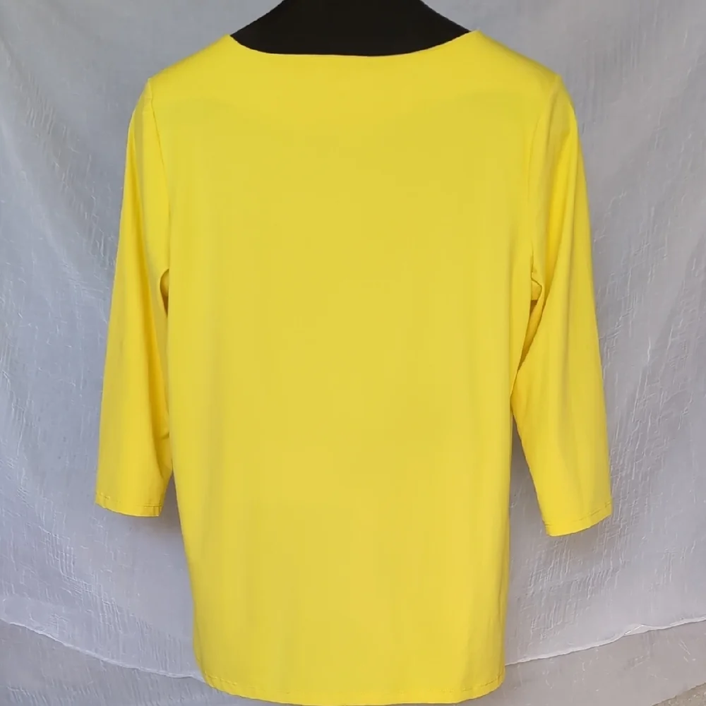 Peck & Peck Yellow, Green and Coral Blouses Classic Knit Tops - Picture 9 of 13